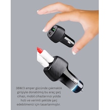 Lexroo Kompakt Tasarımlı Type-c + Usb Girişli Araç Şarj Başlığı