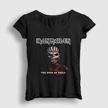 Presmono Kadın Souls Iron Maiden T-shirt Siyah