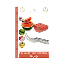 Dilimlemebıçağı Paslanmaz Çelik Mutfak Servis Sunum Pratik Meyve Kesici Kavun Karpuz Dilimleme Bıça Çok Renkli