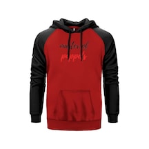 Metallica Master Of Puppets Text Kırmızı Renk Reglan Kol Sweatshirt Kırmızı