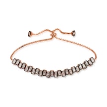 Gümüş Rose Baget Taşlı Asansör Bileklik Gümüş - Sarı - Kırmızı