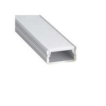 Led Kanal Profil Alüminyum Sıva Üstü 2 Metre İnce Kasa 13x6mm Üst Opak Pleksi 2128 Yan Kapak Dahil