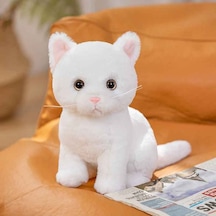 Kedi Peluş Oyuncak Çocuklar İçin Hediye 26 Cm Beyaz Kedi Peluş Oyuncak Çocuklar İçin Hediye 26 Cm Beyaz