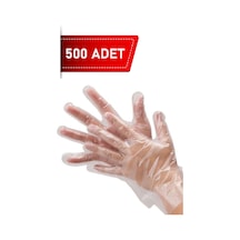 Plastik Şeffaf Tek Kullanımlık Dayanıklı Mutfak Bahçe Hobi Temizlik İş Manav Poşet Eldiven 500 Ad