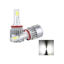 Sones 2 Adet H8/h9/h11 18w 1800 Lm 6000k Ip68 Casnbus Sabit Akım Araba Led Far 2 Cob Lambalı, Dc 9-36v Beyaz Işık