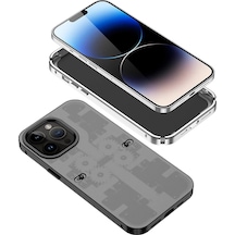 Uray Store Apple iPhone Uyumlu  14 Pro Max Kılıf Mekanik Bumper Kapak - Gold