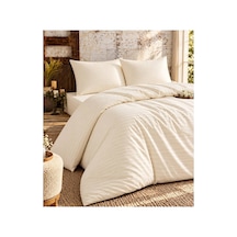Pamuk Saten Soft Touch Premium Çift Kişilik Özel Kutulu Nevresim Takımı Seti 4 Parça Krem - 943622227 Krem