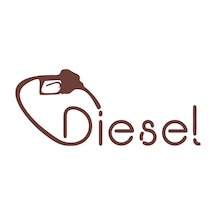 Diesel Araba Sticker 17x17 Cm Kahverengi