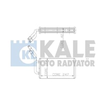 KALE OTO Radyatör 0288892AB Kalorifer Radyatörü Transit 00- Turbo Yeni Model 247X147X42