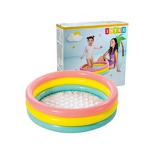 58924 Renkli Şişme Taban 3 Bölme Havuz 86 Cm Siyah