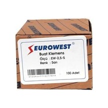 Eurowest 0,50-2,5mm Geçmeli Buat Klemensi Sarı - 1 Paket 100 Adet