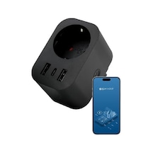 Akıllı Wi-fi Priz Usb Type-c Akım Korumalı Uzaktan Kontrol
