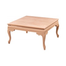 Masifart Cordis Kare Lükens Orta Sehpa Cilasız Ham Ahşap