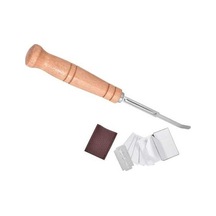 Ekmek Kesme Fransız Çubuk Bıçağı, Hamur Açı Ölçer, Kavisli Paslanmaz Çelik Ahşap Saplı Kesici Diğer