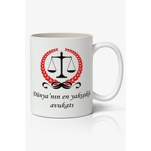 Avukatlar Günü Dünyanın En Yakışıklı Avukatı Temalı Beyaz Kupa Bardak Sevgiliye Arkadaşa Hediye Beyaz