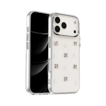 Newface Apple İphone 17 Pro Fiyonk Desenli Kapak - Desen 8 Şeffaf