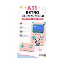 A11 Retro Oyun Konsolu 500 Oyunlu 3.5 İnç Ekran 2 Kişilik Tv Bağlantılı Pembe - 909994251
