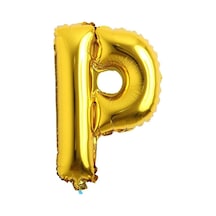 Gold Folyo Balon Orta Boy P Harfi