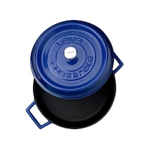 Lava Döküm Sığ Tencere Trendy Mavi 24 CM