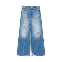 Mother Denim Şık Ve Rahat Geniş Paça Kot Pantolon Mavi