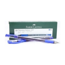 Faber-castell 1425 Tükenmez Kalem 0.7 Mm İğne Uçlu Mavi 10'lu Paket Çok Renkli