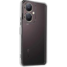 Mey İthalat Vivo Y27 Kılıf Lensli Silikon - Gümüş