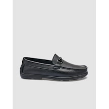 Cabani %100 Hakiki Deri Siyah Toka Detaylı Erkek Loafer Siyah