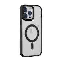 Apple Uyumlu iPhone 14 Pro Kılıf Room Magneticsafe Silikon Siyah\