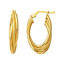 3 cm Çaplı 14 Ayar Halka Altın Küpe KPDLS14K21914