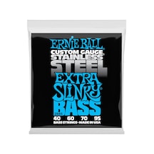 Ernie Ball Ekstra Slinky Paslanmaz Çelik Elektrik Bas Telleri, Ölçü 40-95