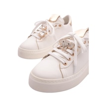 Dgn Kadın Bağcıklı Sneaker Beyaz