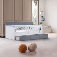 Yavrulu Karyola, Mira Yavrulu Montessori Karyola + 1 Adet Comfort Yatak Ceviz-90 X 190