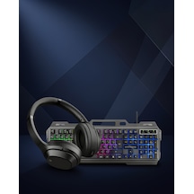 Işıklı Klavye Mouse Seti + Bluetooth 5.2 Kulaklık Oyuncu Paketi