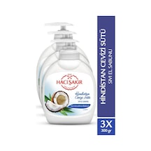 Hacı Şakir Hindistan Cevizi Sütü Nemlendirici Bakım Sıvı El Sabunu 3 x 300 ML