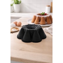 Zera Döküm Kek Kalıbı 25cm Siyah Siyah