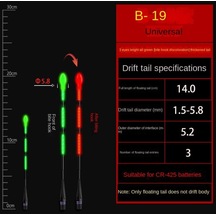 1 Adet Aydınlık Led Balıkçılık Akıllı Şamandıra Üst Süper Parlak Gece Balıkçılığı Şamandıra Üst Cr425 Pil B19-bite Hook Color Change