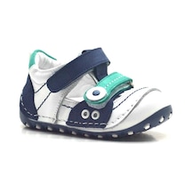 Hapshoe Hakiki Deri Lacivert Cırtlı Yazlık Ilk Adım Ayakkabı (371976809) Lacivert