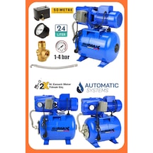 Stilmax Stl15jy Villa Bahçe Apartman 1.5 Hp Bakır Jet Otomatik Hidrofor 24 Lt Tanklı Su Pompası