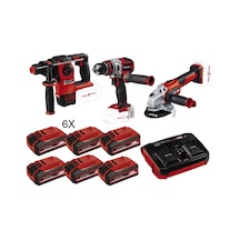 Einhell PLUS2 Matkap Vidalama + Taşlama + Kırıcı Delici + 6 Akülü Set
