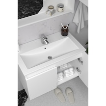 Teta Home Napoli 65 Cm Mdf Banyo Dolabı Seti Beyaz Çok Renkli