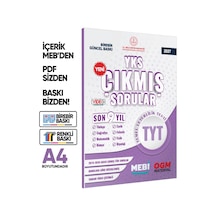 2027 YKS-TYT Tüm Dersler MEBİ Yeni Nesil Çıkmış Soru Bankası Son 9Yıl Video/PDF Çözümlü BASKI ÜCRETİ