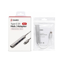 Type-c 3.1 Giriş 4ın1 Usb Çoğaltıcı 4 Anahtarlı Port - Hı-speed Usb 3.0 - Usb 2.0 Hub Adaptör Ekd-tp