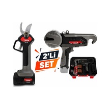 Bitki Bağlama Ve Budama Seti Tl25 + Lg25 9410 Profesyonel Bahçe Budama Makası Seti Bağlama Aparatı Çok Renkli