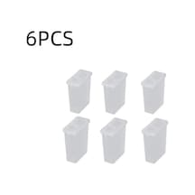 Elmpaly 6lı Şeffaf Plastik Tuz Karabiberlik Seti Seyahat Kamp Mutfak Kullanımı Şeffaf Renk