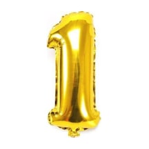 Gold Folyo Balon 1 Rakamı Sarı