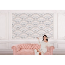 Pastel Renk Desenli Soft Duvar Kağıdı-5521 Çok Renkli