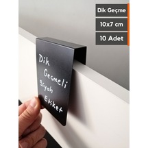 10 Adet Silinebilir Karatahta Siyah Etiket 10 x 7 CM Ahşap Raflar
