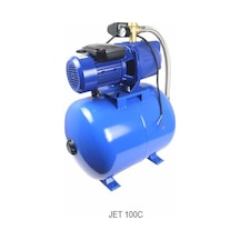 Jet100c+24lt Yatık Tanklı Bronz Fanlı Krom Milli Kaliteli Jet Paket Hidrofor - 5 Kat 5 Daire
