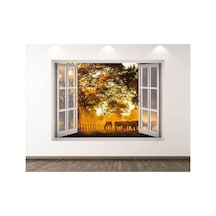 Mustag Vahşi Atlar Full Hd Baskı 3d Pencere Modern Duvar Sticker