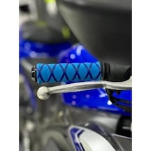 Motosiklet Universal Elcek Kaplama Kauçuk Mavi Renk